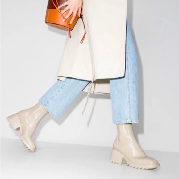 Chloe Betty PVC Rain Boots- Dark Greige EU 38 - Picture 3 of 4